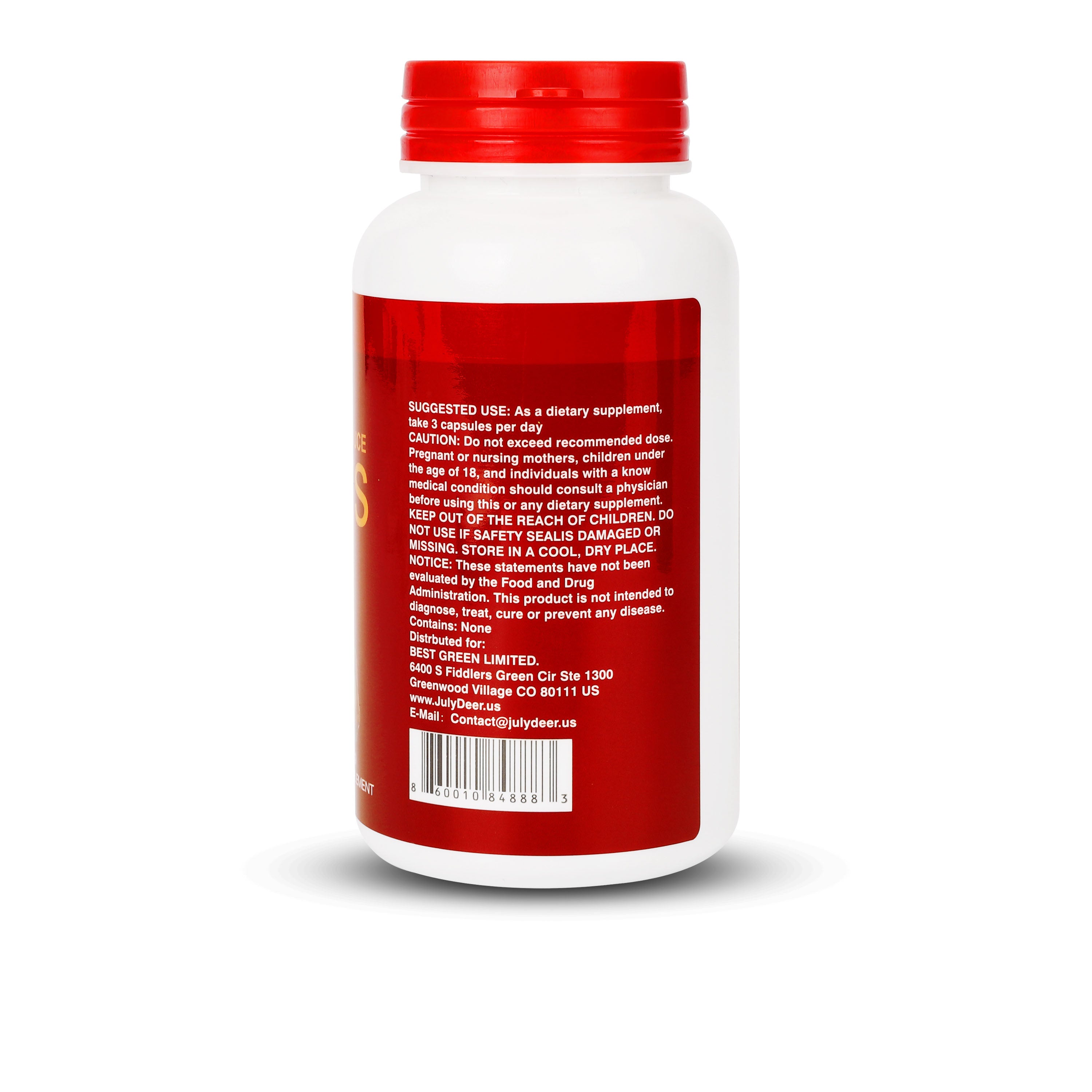 JulyDeer Fruit Supplement – 90 Total Vegetarian Capsules | Balance of Natural 16 Whole Fruits Blend | Fresh Superfood Formula with Vitamins and Minerals