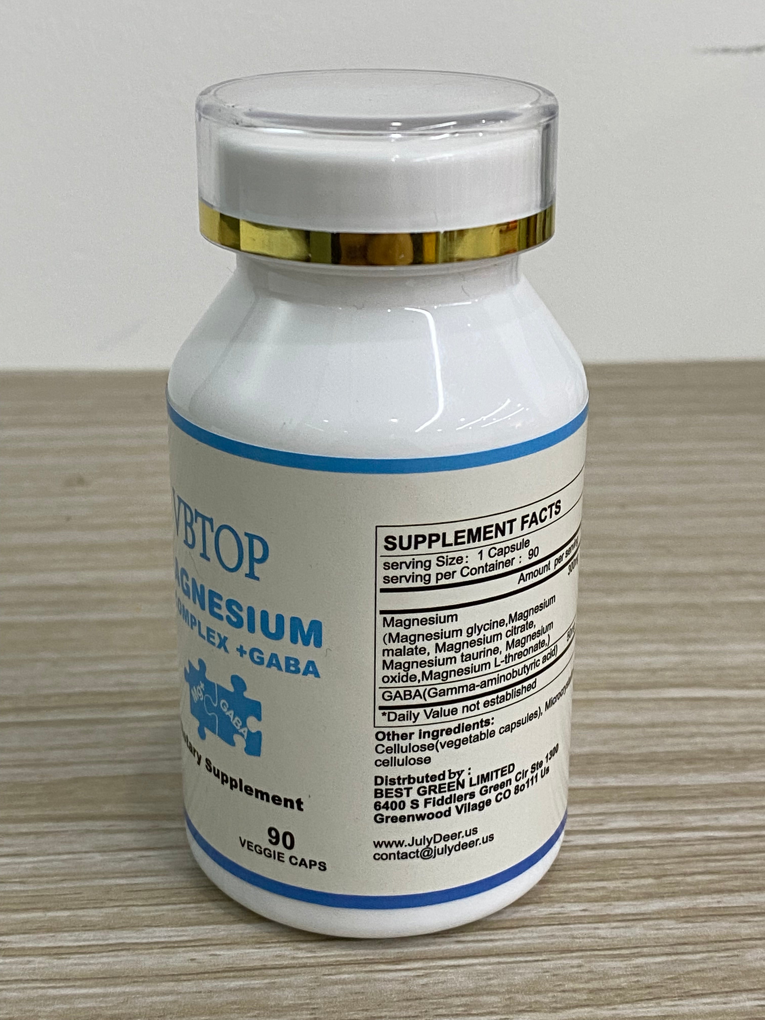 VBTOP マグネシウム6複合体 350mg、マグネシウムミネラルサプリメント 90カプセル