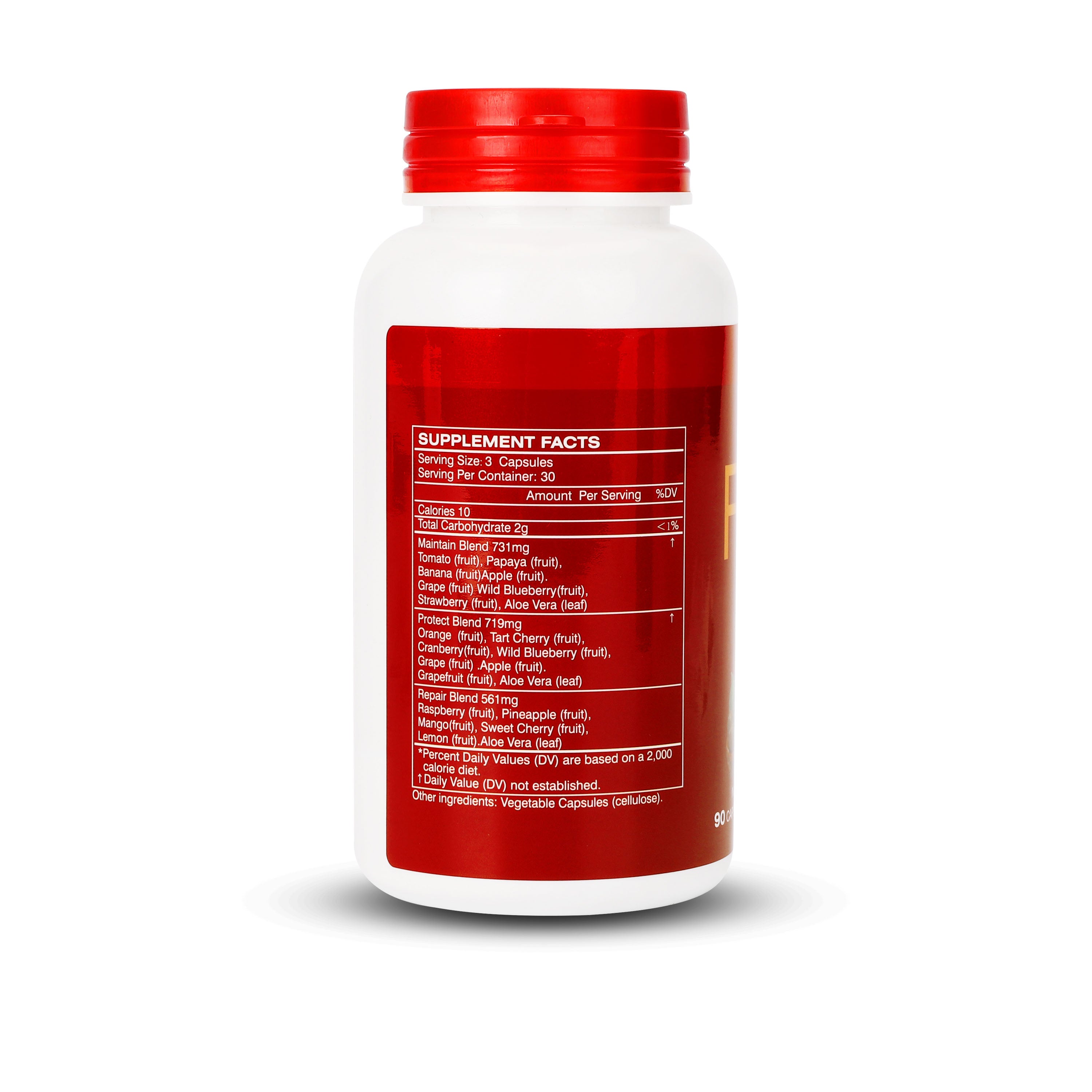 JulyDeer Fruit Supplement – 90 Total Vegetarian Capsules | Balance of Natural 16 Whole Fruits Blend | Fresh Superfood Formula with Vitamins and Minerals