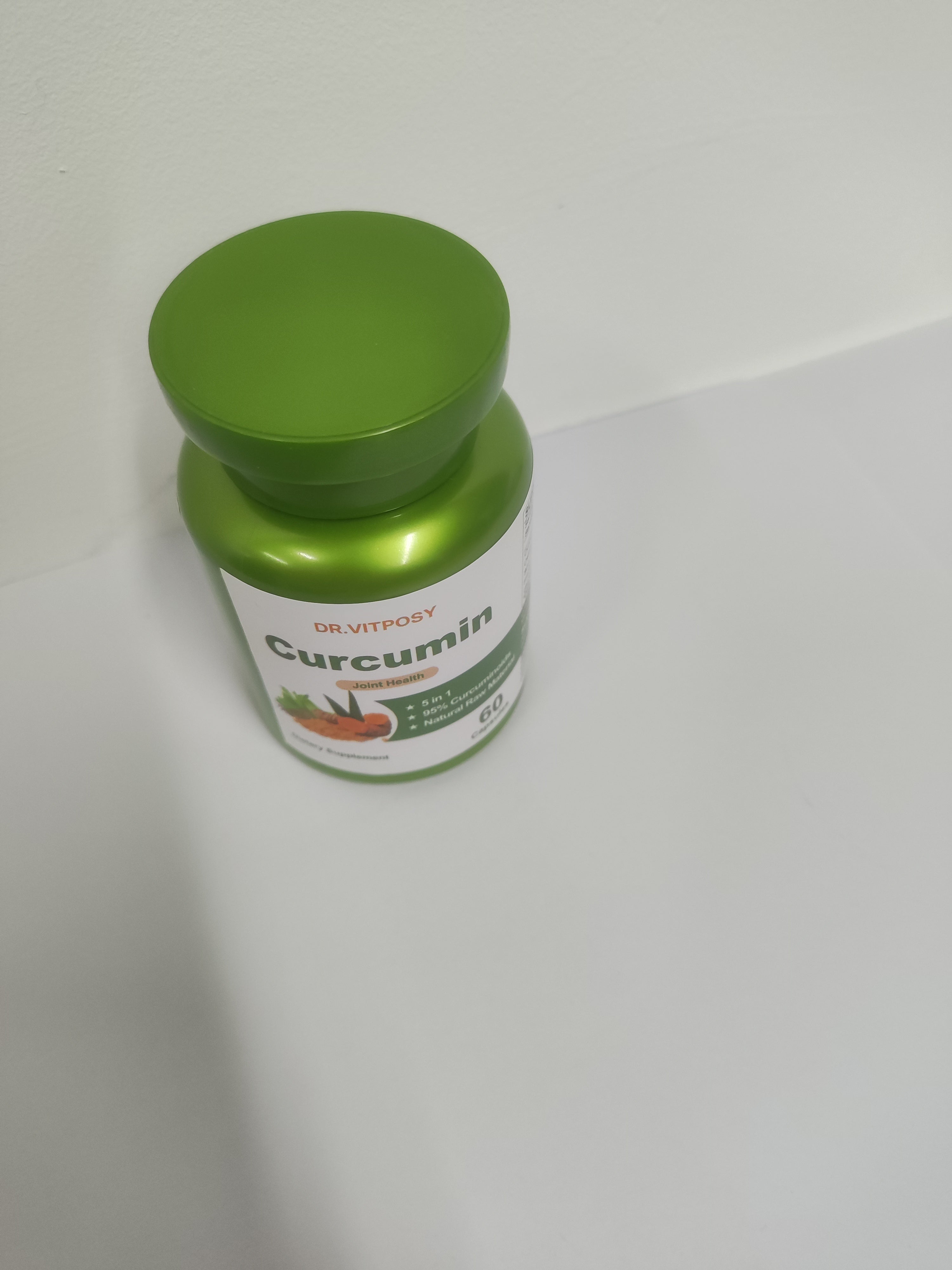 DR.VITPOSY Curcumin Turmeric Complex 95% Curcuminoids, Dietary and nutritional supplements for Joint Health, Antioxidant, Immunity Support - 60 Capsules