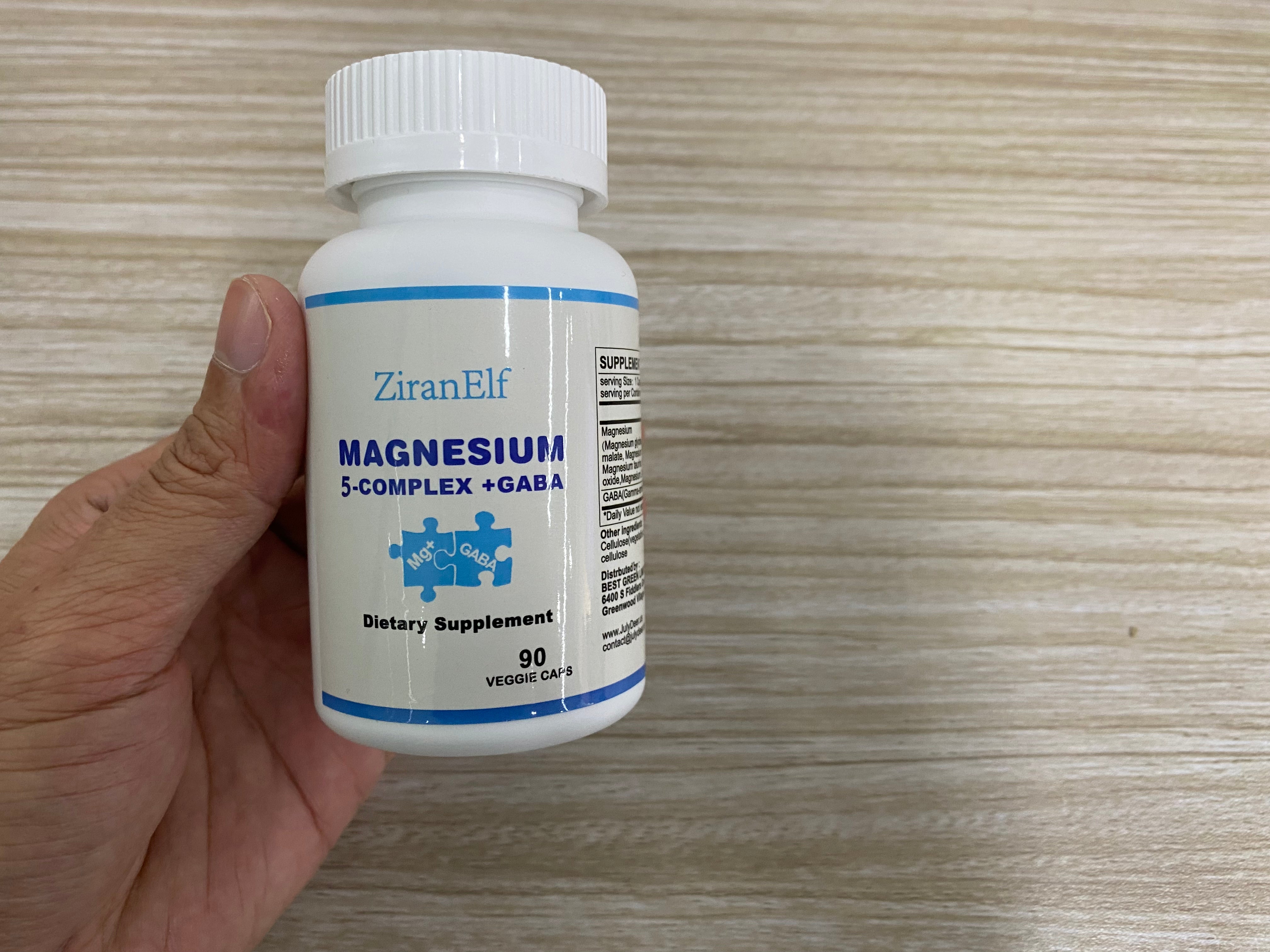 ZiranElf マグネシウムコンプレックス 350mg 筋肉、神経、エネルギー、GABA 睡眠サポート