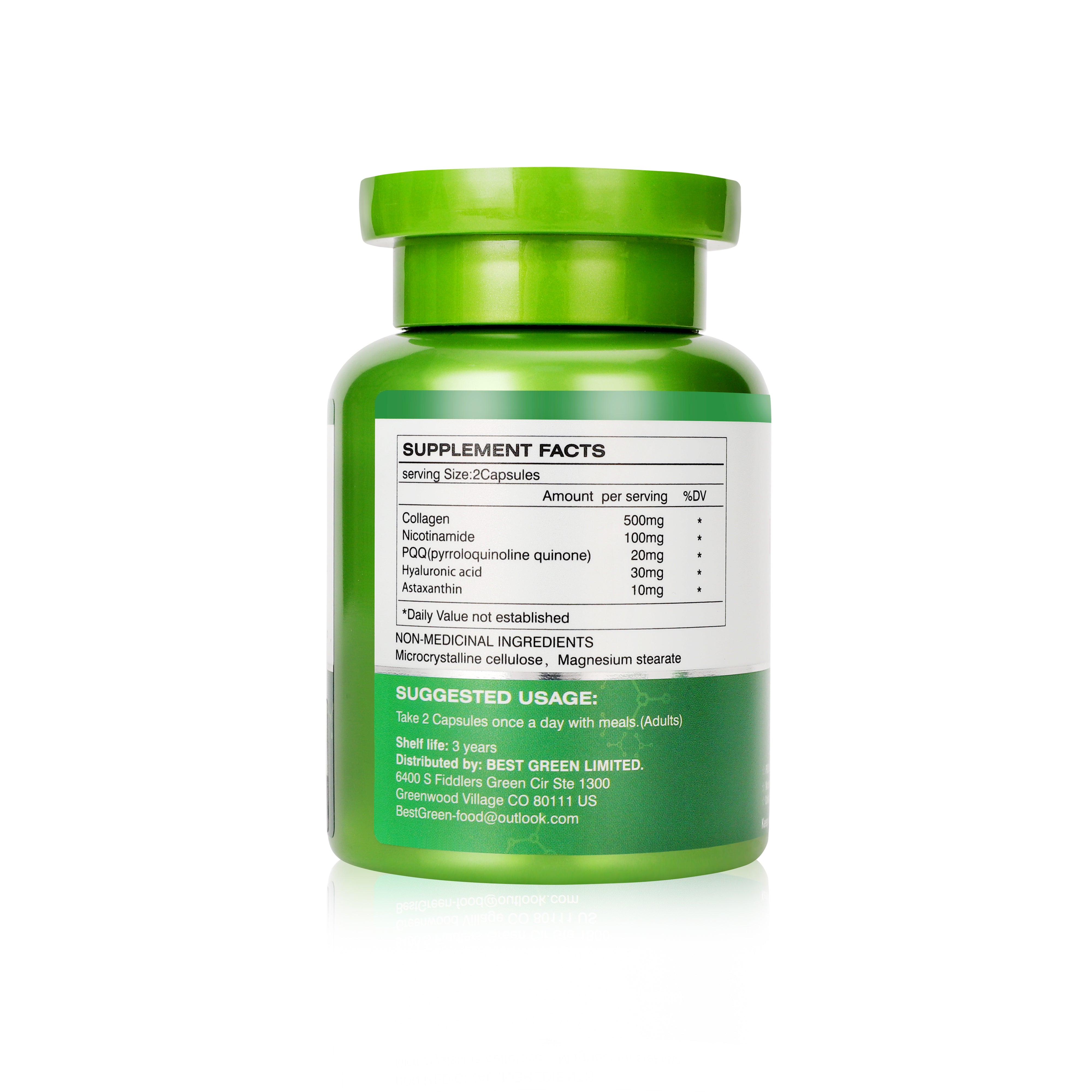 JulyDeer PQQ Collagen (660mg & 5 in 1 ) Reduce Wrinkles, Support Hair, Skin - Hydrolyzed Collagen for Women and Men, Collagen Peptides 60 Capsules, Energy Optimizer and Sleep Support
