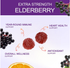 60グミ サムブカスエルダーベリーグミ - 大人と4歳以上のお子様の免疫サポート、ビタミンC、亜鉛、酵母β-グルカン、プロバイオティクスコンプレックス、天然エルダーベリーサプリメント、非遺伝子組み換え、グルテンフリー、5 in 1 